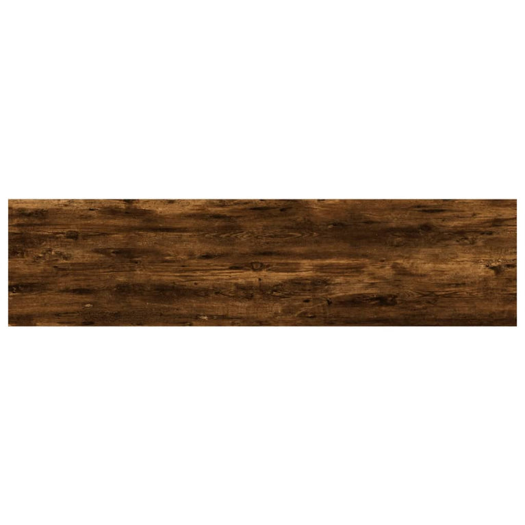 Wandschappen 8 st 40x10x1,5 cm bewerkt hout gerookt eikenkleur