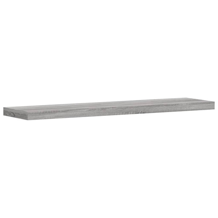 Wandschappen 4 st 40x10x1,5 cm bewerkt hout grijs sonoma eiken