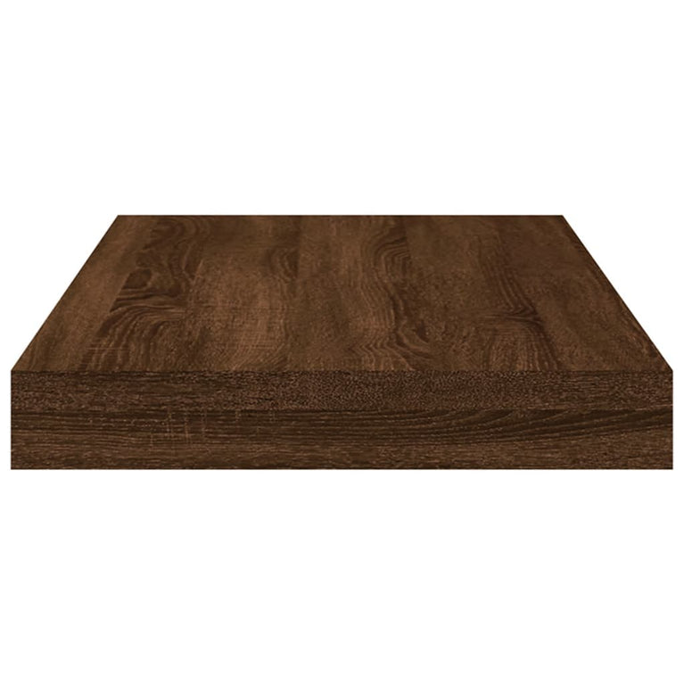 Wandschappen 4 st 40x10x1,5 cm bewerkt hout bruineikenkleurig