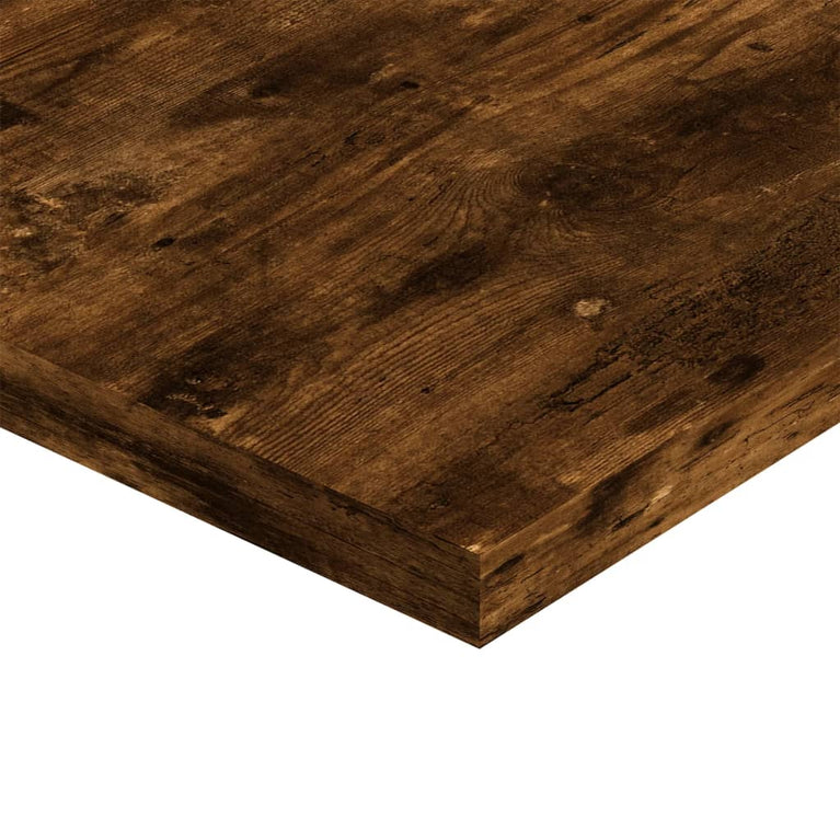 Wandschappen 8 st 40x20x1,5 cm bewerkt hout gerookt eikenkleur