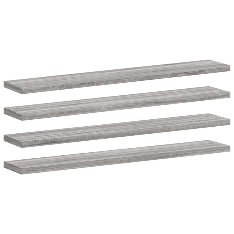 Wandschappen 4 st 60x10x1,5 cm bewerkt hout grijs sonoma eiken