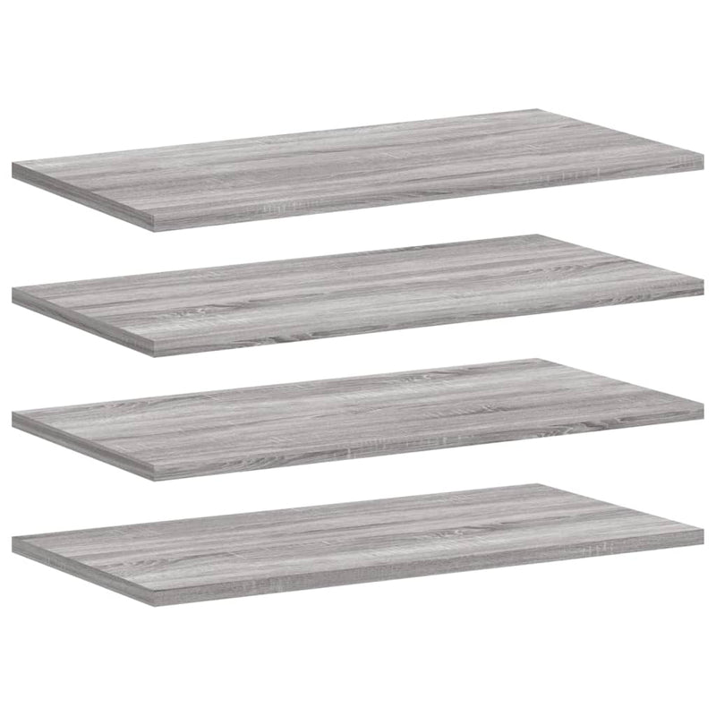 Wandschappen 4 st 60x20x1,5 cm bewerkt hout grijs sonoma eiken