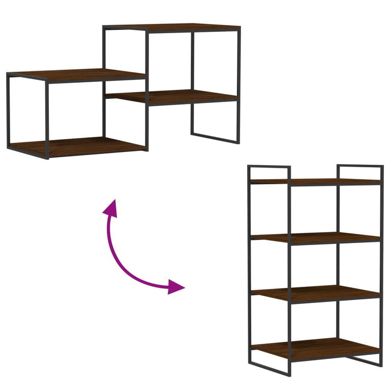 Wandschappen 4 st 60x50x1,5 cm bewerkt hout bruineikenkleurig