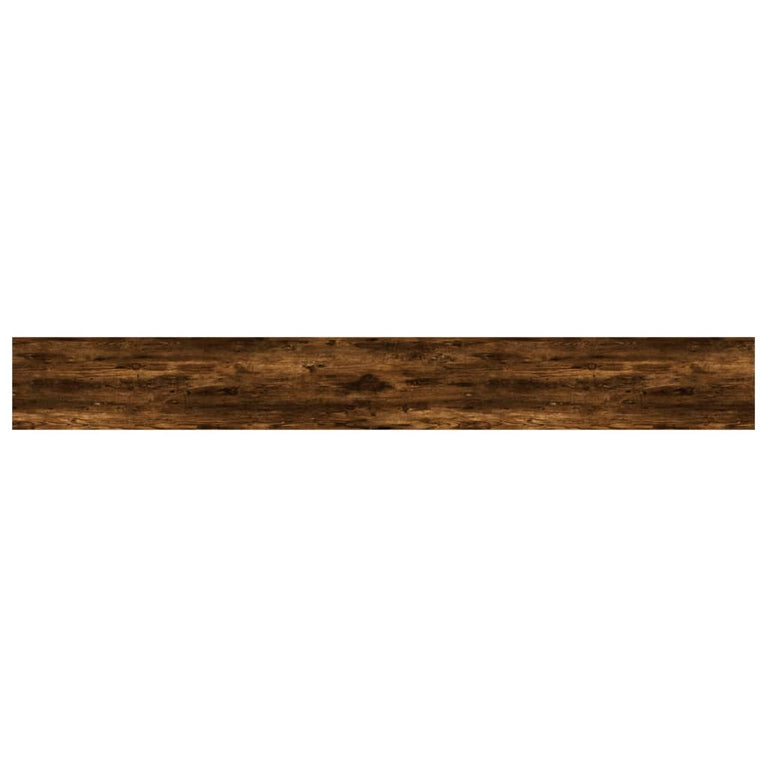 Wandschappen 4 st 80x10x1,5 cm bewerkt hout gerookt eikenkleur