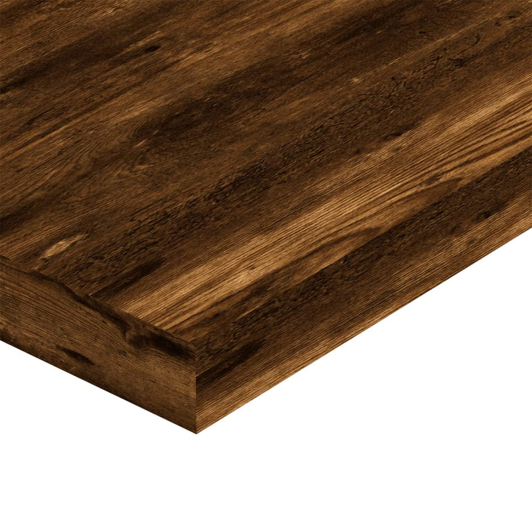 Wandschappen 4 st 80x10x1,5 cm bewerkt hout gerookt eikenkleur