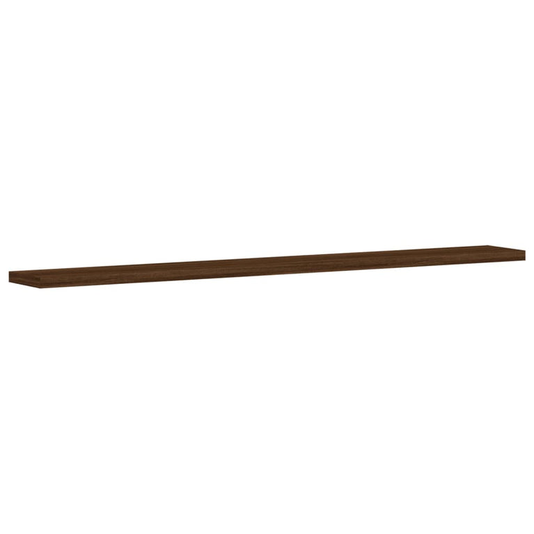 Wandschappen 4 st 80x10x1,5 cm bewerkt hout bruineikenkleurig