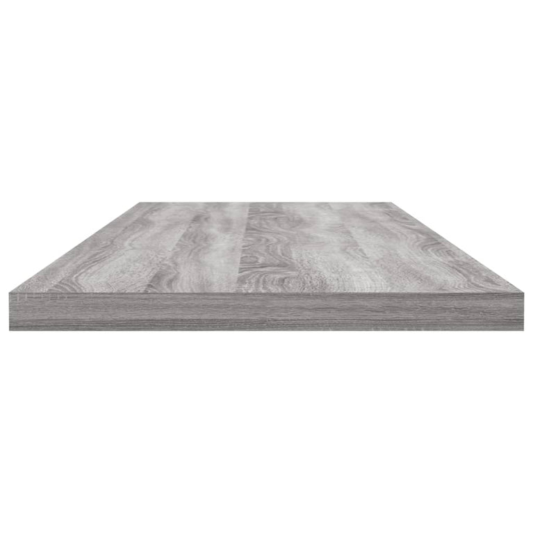 Wandschappen 4 st 80x20x1,5 cm bewerkt hout grijs sonoma eiken