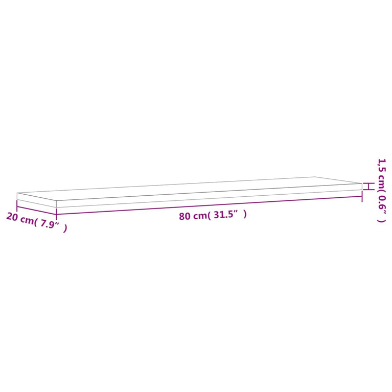 Wandschappen 4 st 80x20x1,5 cm bewerkt hout bruineikenkleurig