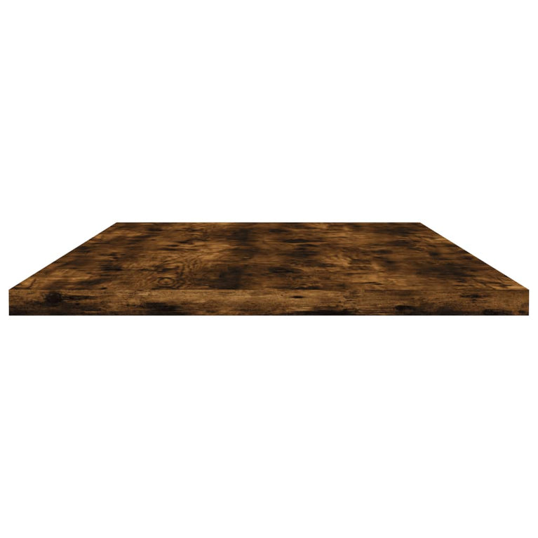 Wandschappen 4 st 80x30x1,5 cm bewerkt hout gerookt eikenkleur