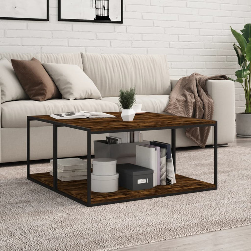 Wandschappen 4 st 80x40x1,5 cm bewerkt hout gerookt eikenkleur