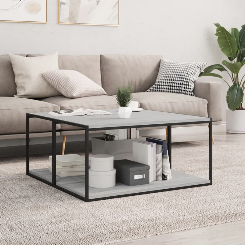 Wandschappen 4 st 80x40x1,5 cm bewerkt hout grijs sonoma eiken