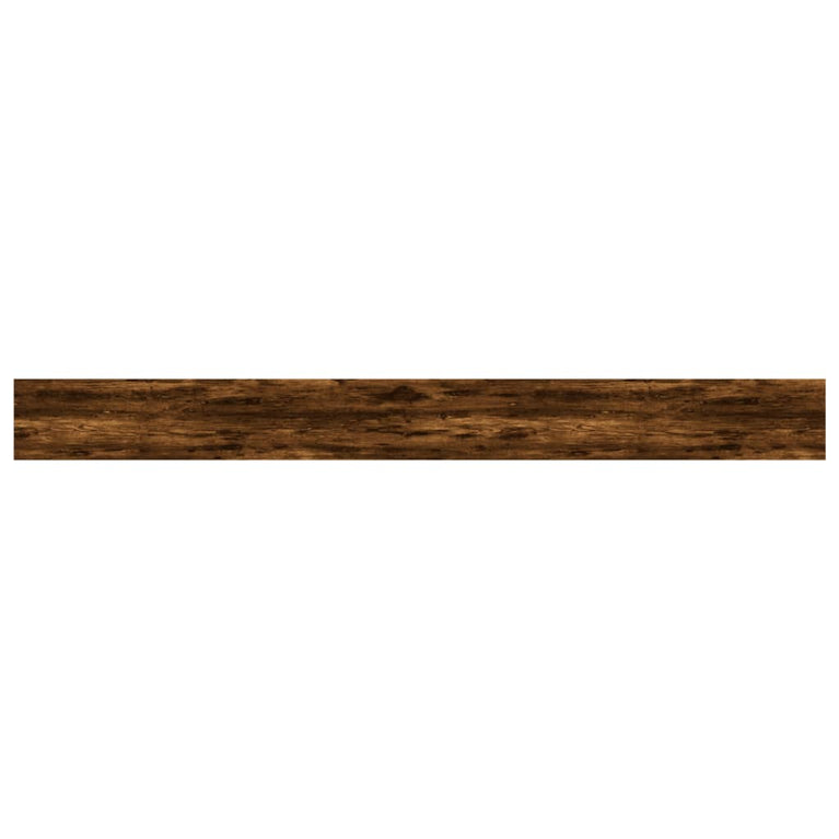 Wandschappen 4 st 100x10x1,5 cm bewerkt hout gerookt eikenkleur