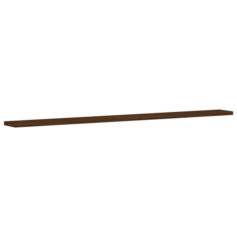 Wandschappen 4 st 100x10x1,5 cm bewerkt hout bruineikenkleurig