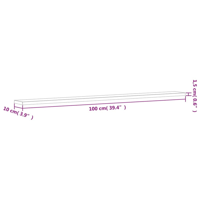 Wandschappen 4 st 100x10x1,5 cm bewerkt hout bruineikenkleurig