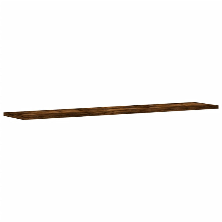 Wandschappen 4 st 100x20x1,5 cm bewerkt hout gerookt eikenkleur