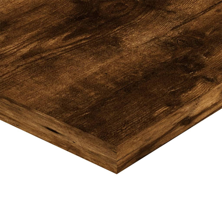 Wandschappen 4 st 100x20x1,5 cm bewerkt hout gerookt eikenkleur