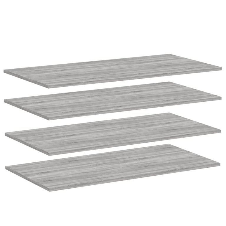 Wandschappen 4 st 100x50x1,5 cm bewerkt hout grijs sonoma eiken