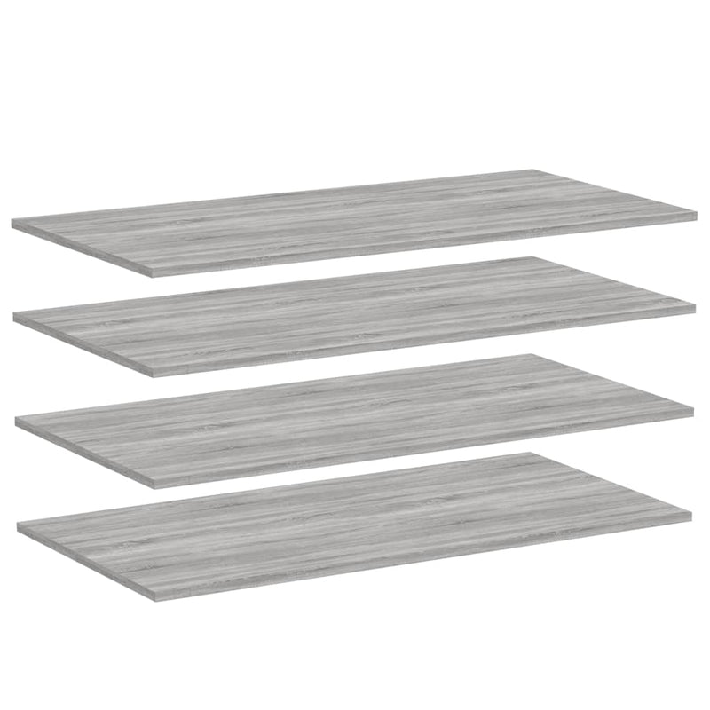 Wandschappen 4 st 100x50x1,5 cm bewerkt hout grijs sonoma eiken