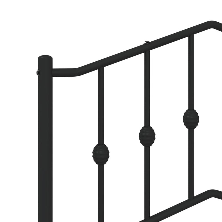 Bedframe met hoofd- en voeteneinde metaal zwart 120x190 cm