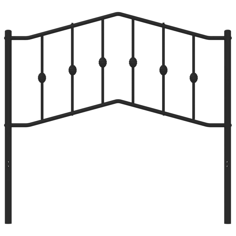 Hoofdbord 100 cm metaal zwart