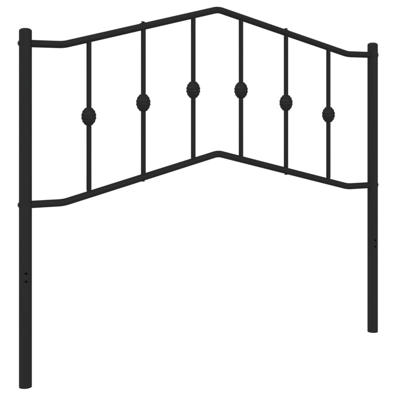 Hoofdbord 107 cm metaal zwart