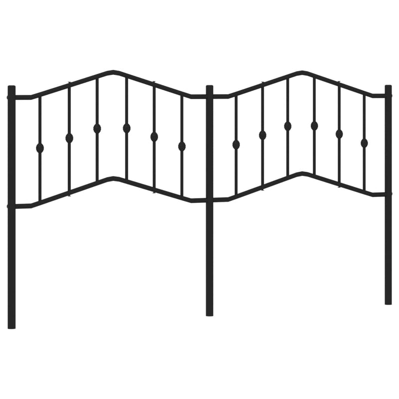 Hoofdbord 180 cm metaal zwart