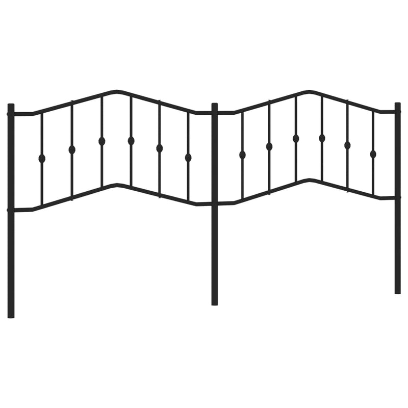 Hoofdbord 193 cm metaal zwart