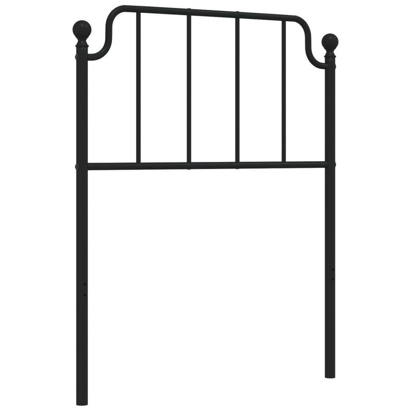 Hoofdbord 80 cm metaal zwart