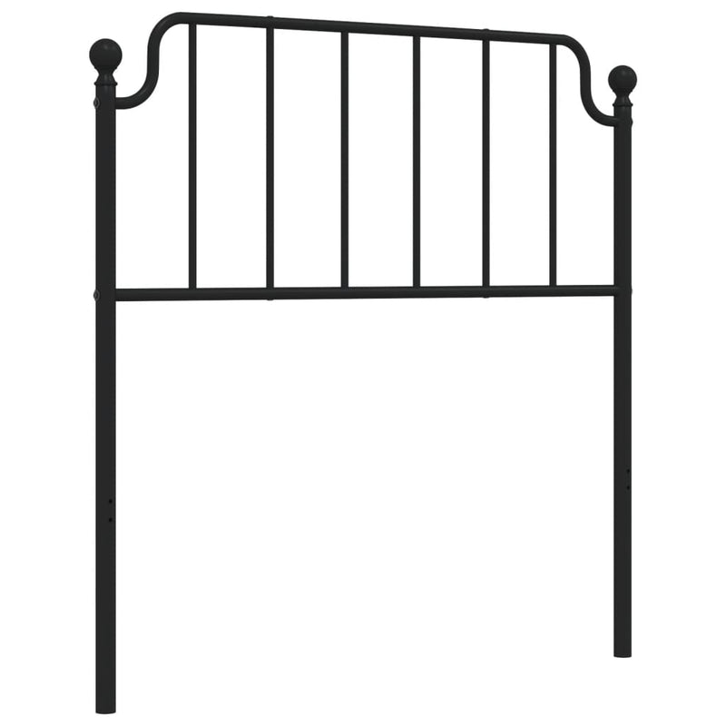 Hoofdbord 90 cm metaal zwart