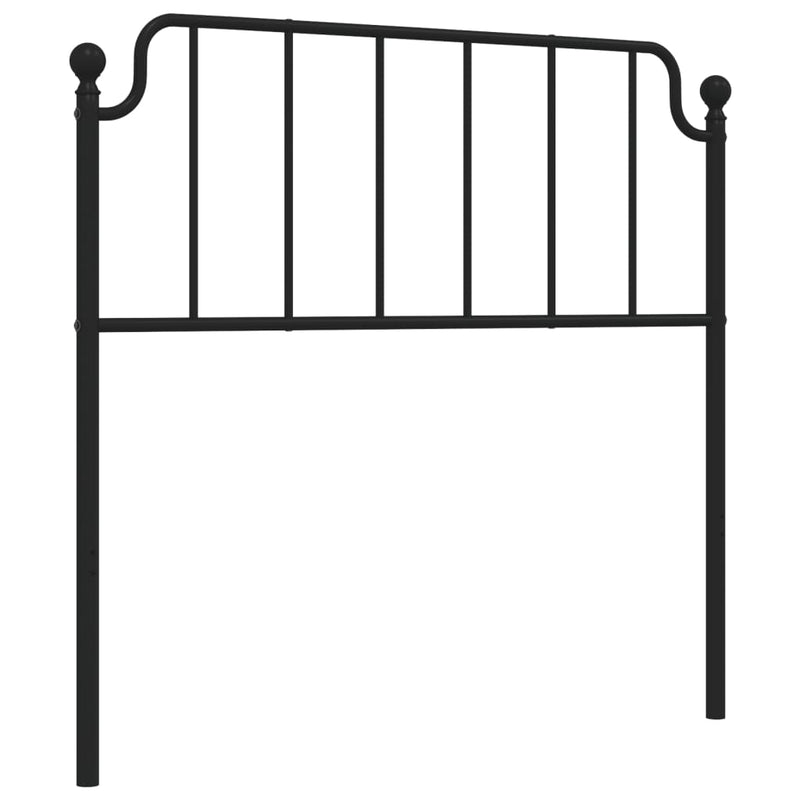 Hoofdbord 100 cm metaal zwart
