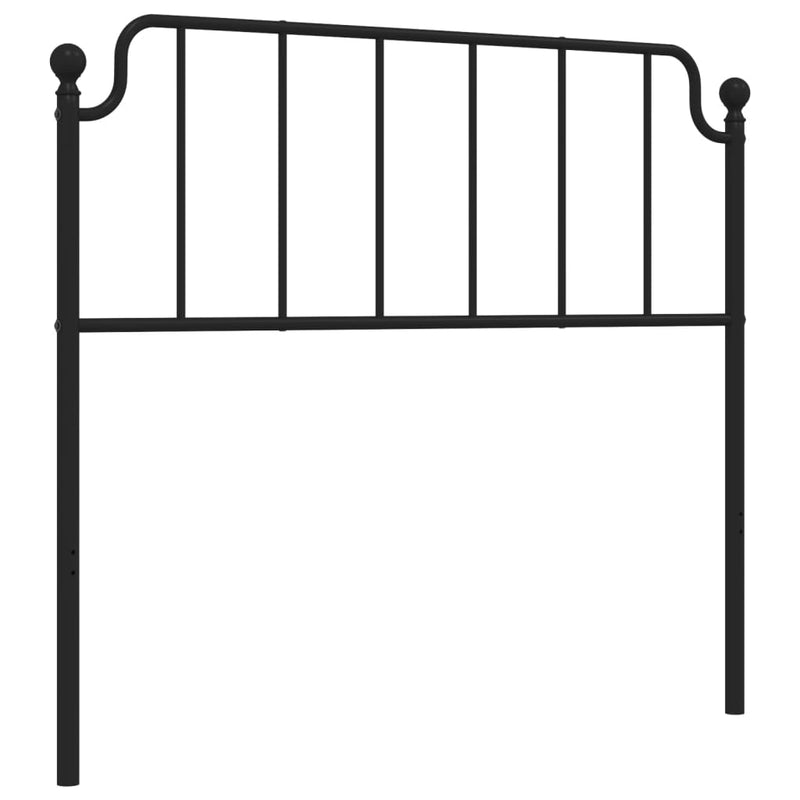 Hoofdbord 107 cm metaal zwart