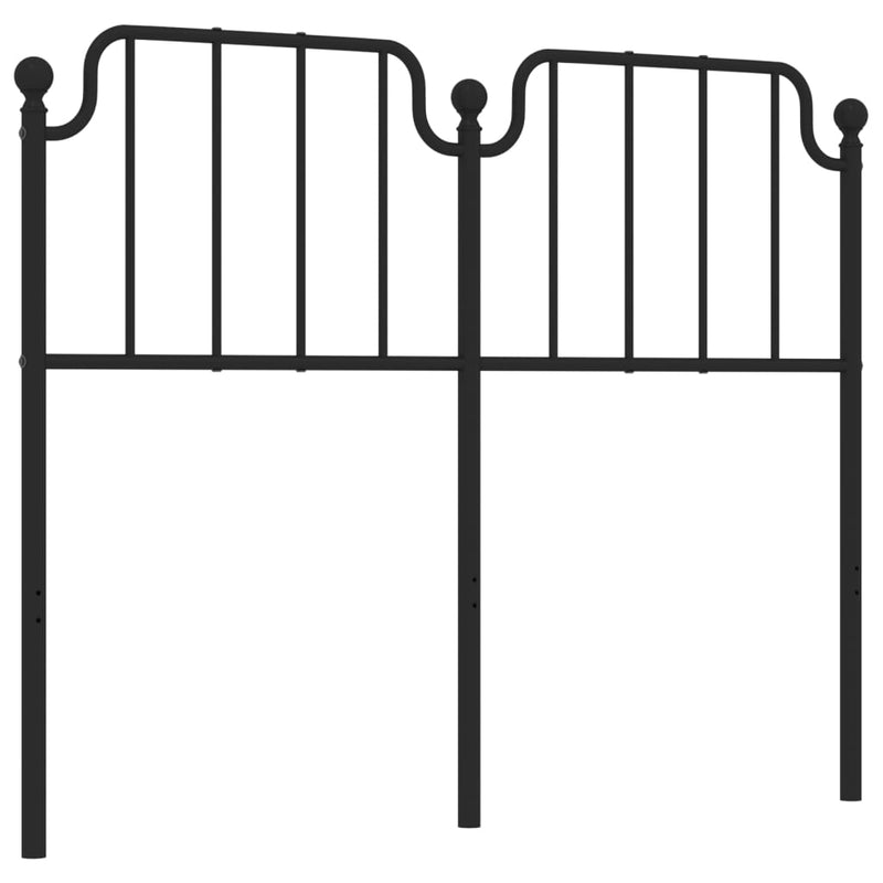Hoofdbord 120 cm metaal zwart