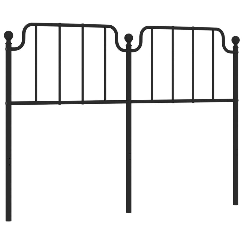Hoofdbord 160 cm metaal zwart