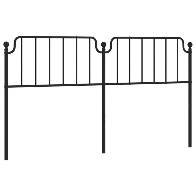Hoofdbord 180 cm metaal zwart