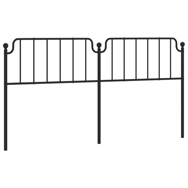 Hoofdbord 193 cm metaal zwart