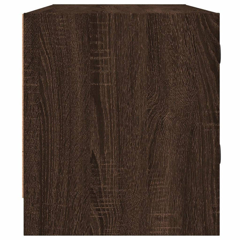 Tv-meubel met glazen deuren 102x37x42 cm bruineikenkleurig
