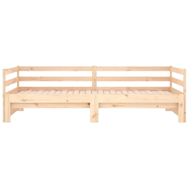 Slaapbank met onderschuifbed 90x190 cm massief grenenhout