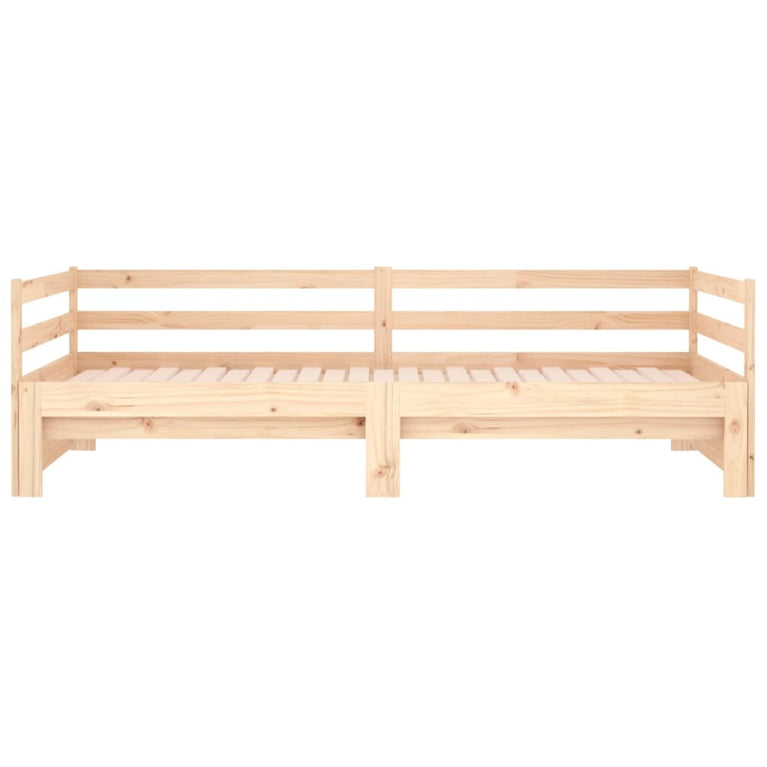 Slaapbank met onderschuifbed 80x200 cm massief grenenhout