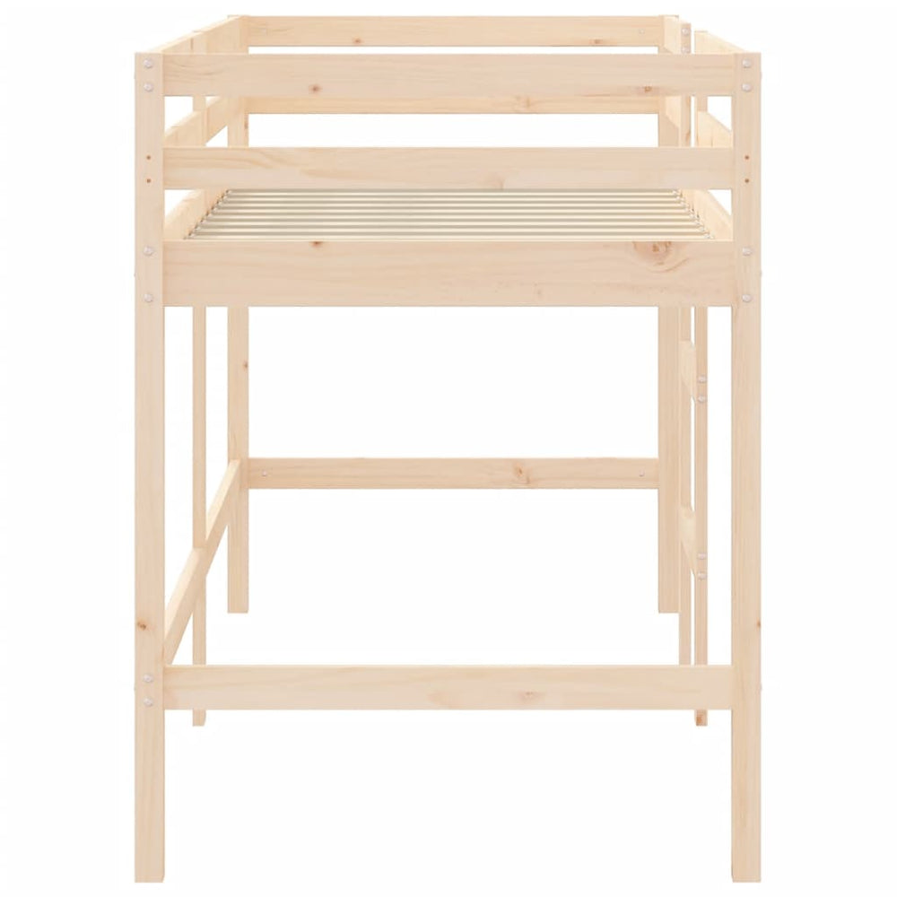 Kinderhoogslaper met ladder 80x200 cm massief grenenhout MeubelReus