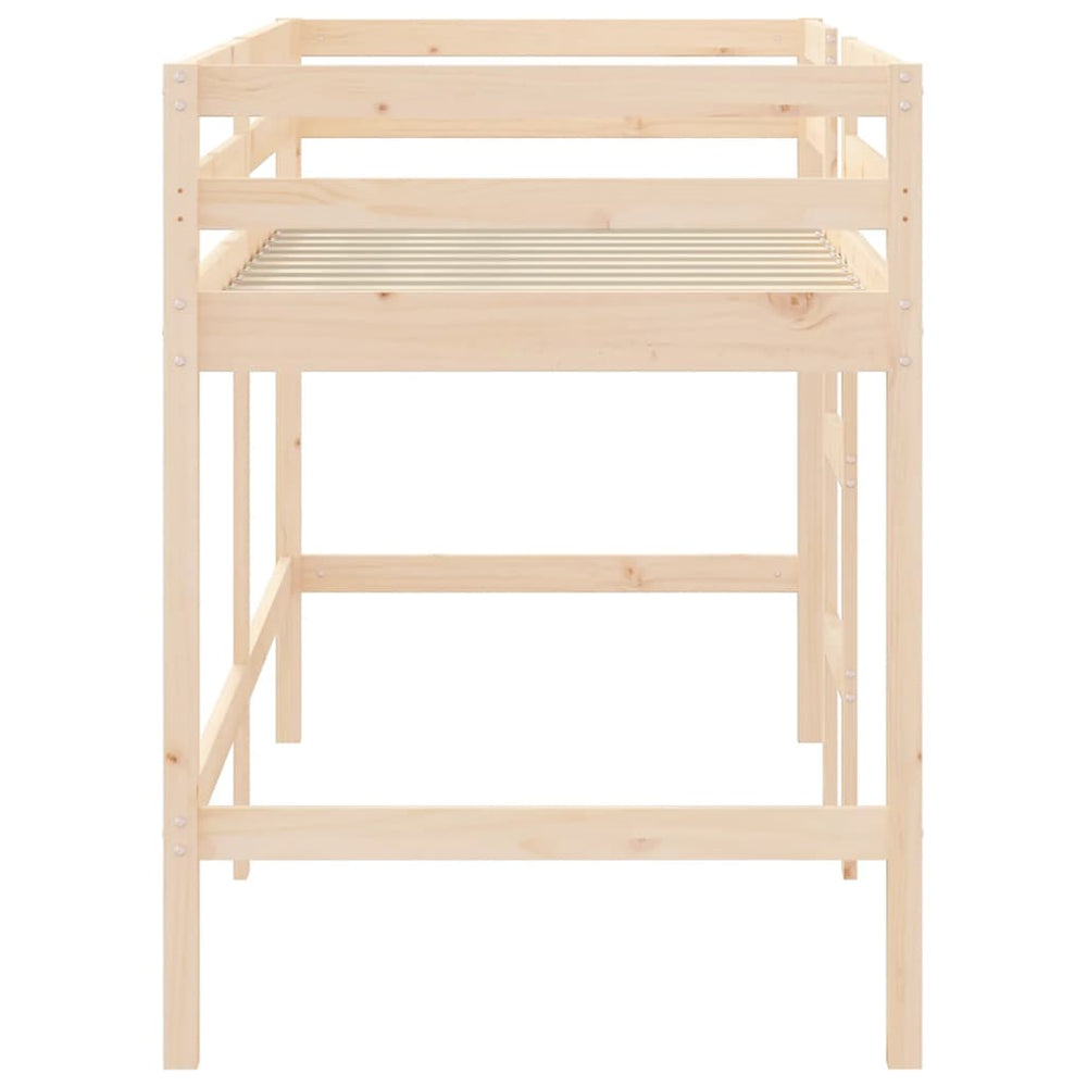 Kinderhoogslaper met ladder 90x200 cm massief grenenhout MeubelReus