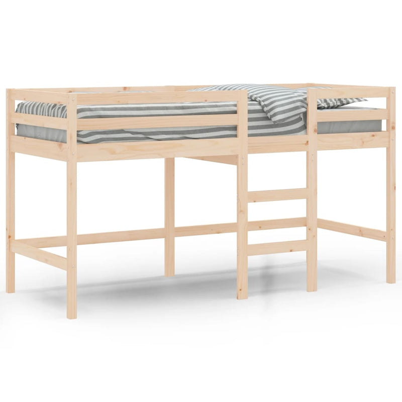 Kinderhoogslaper met ladder 90x190 cm massief grenenhout MeubelReus