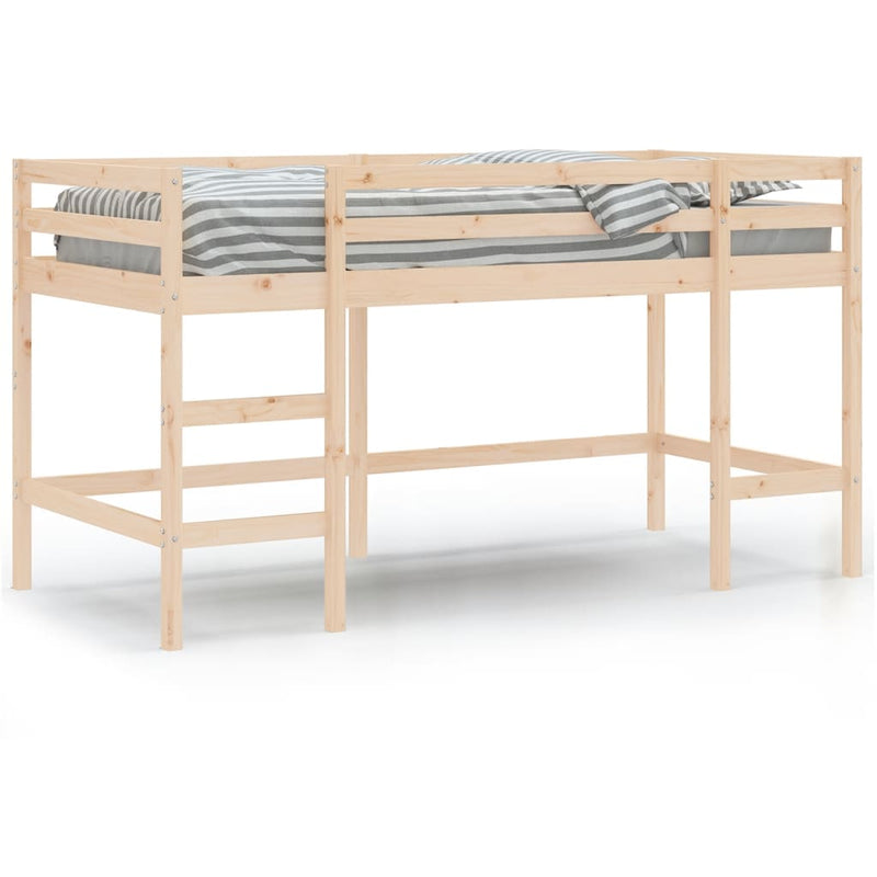 Kinderhoogslaper met ladder 90x190 cm massief grenenhout MeubelReus