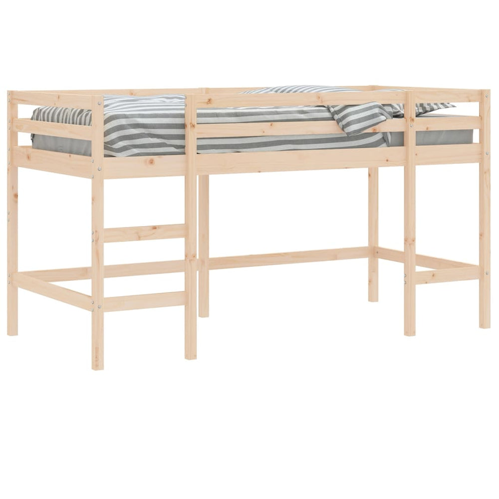 Kinderhoogslaper met ladder 90x190 cm massief grenenhout MeubelReus