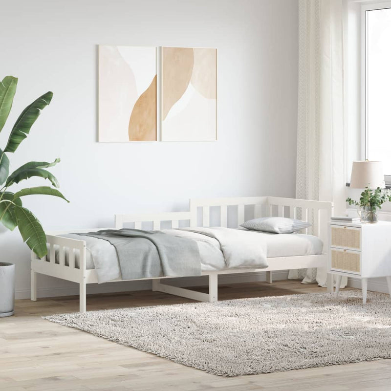 Slaapbank 80x200 cm massief grenenhout wit MeubelReus