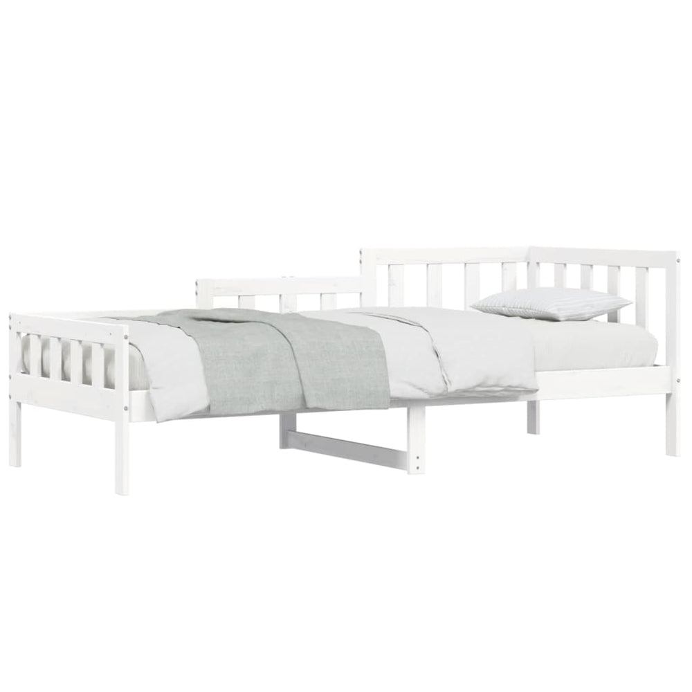 Slaapbank 90x200 cm massief grenenhout wit MeubelReus