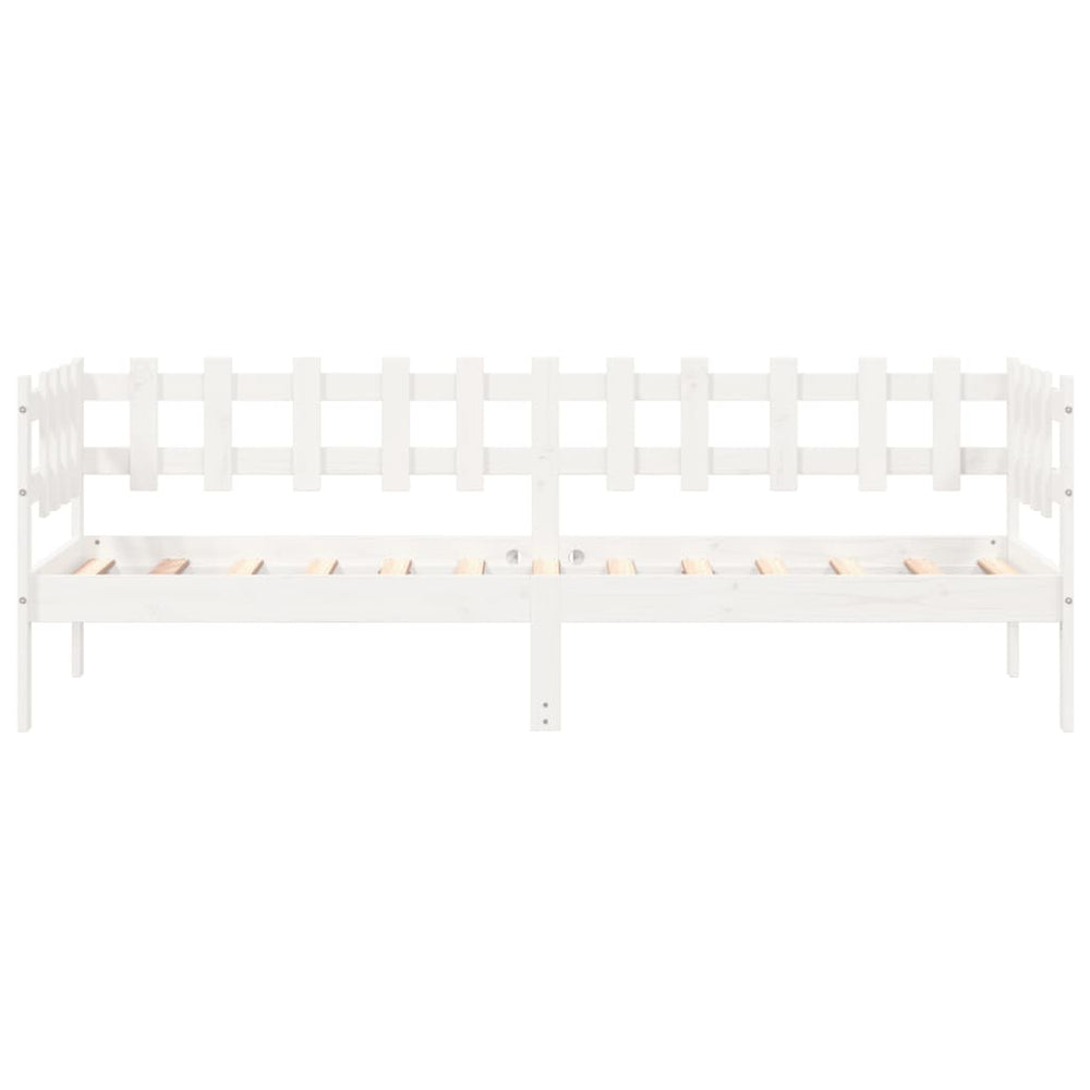 Slaapbank 80x200 cm massief grenenhout wit MeubelReus