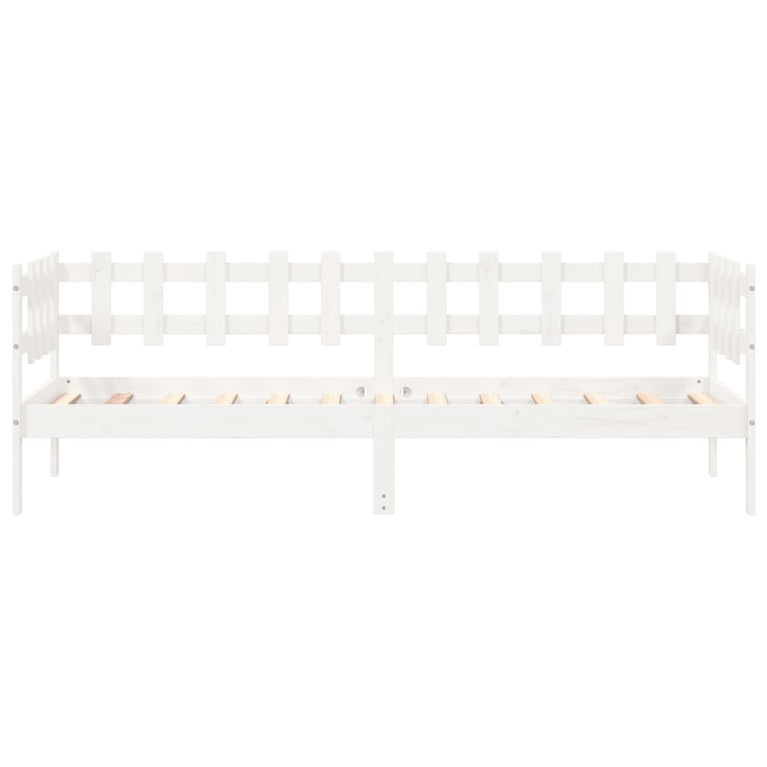 Slaapbank 80x200 cm massief grenenhout wit MeubelReus