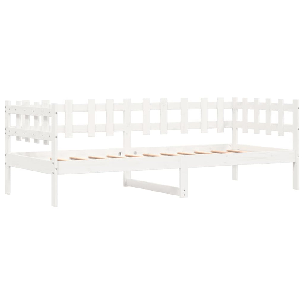 Slaapbank 80x200 cm massief grenenhout wit MeubelReus