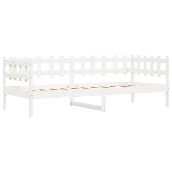Slaapbank 80x200 cm massief grenenhout wit MeubelReus