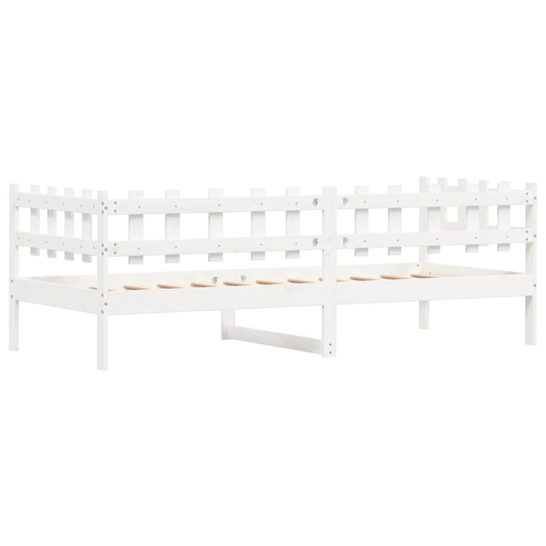 Slaapbank 80x200 cm massief grenenhout wit MeubelReus